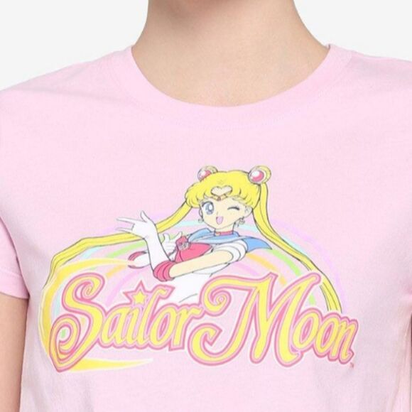 Sailor Moon Logo Juniors Baby Shirt - Picture 2 of 2